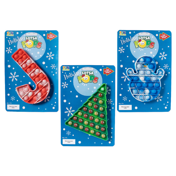Christmas Fidget Popping Toys, Christmas Tree, Snowman, Candy Cane
