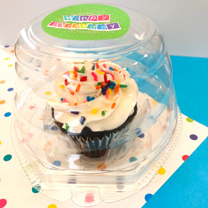 Single Compartment Cupcake Container with FREE Sticker Download, 8 count