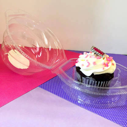 Single Compartment Cupcake Container with FREE Sticker Download, 8 count