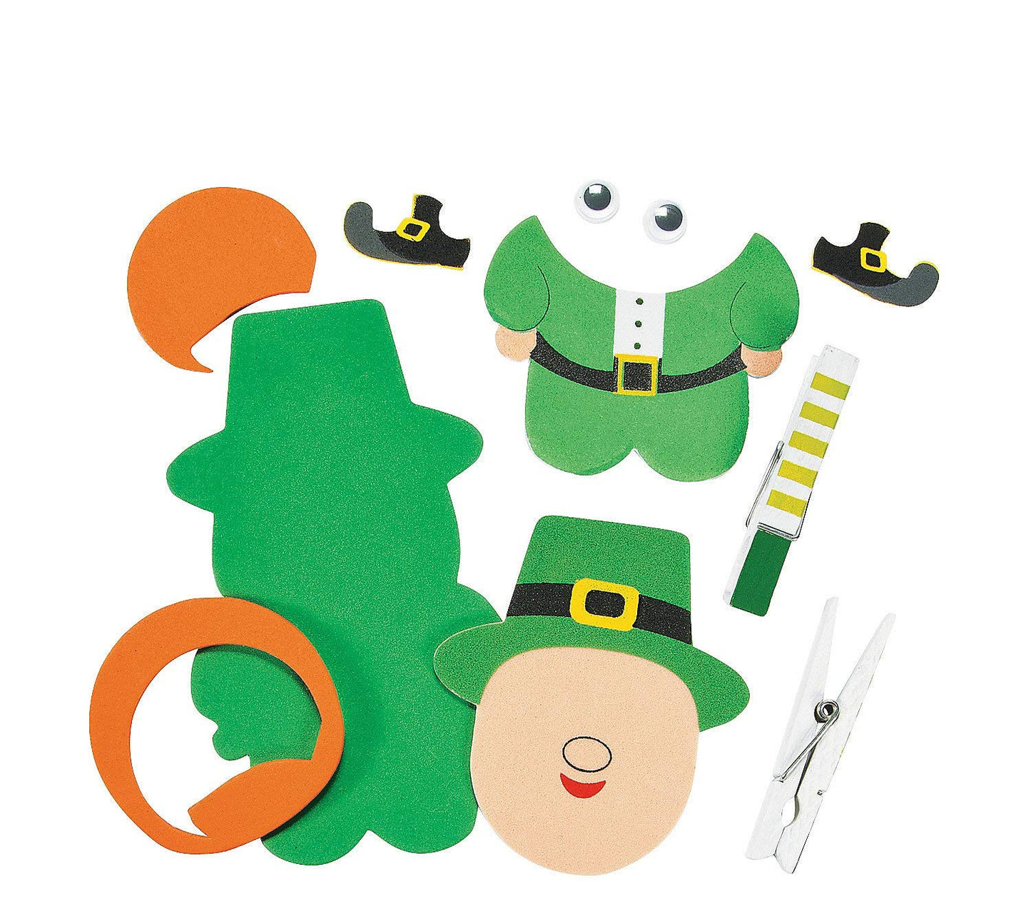 Leprechaun Clothespin Craft, 12 count