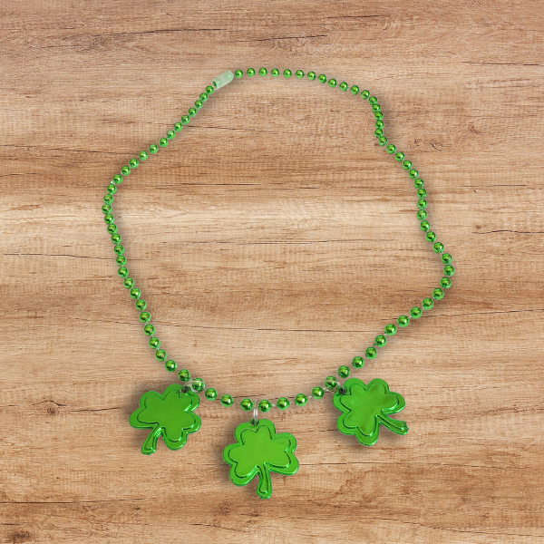 Shamrock Beaded Necklace, St. Patrick's Day