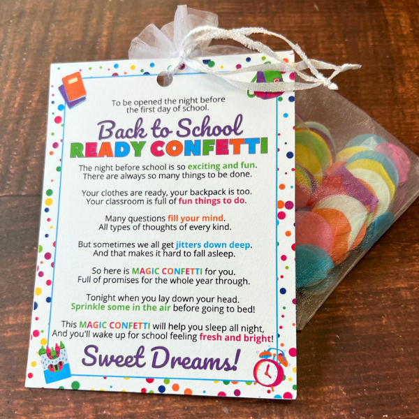 Ready Confetti, Back to School