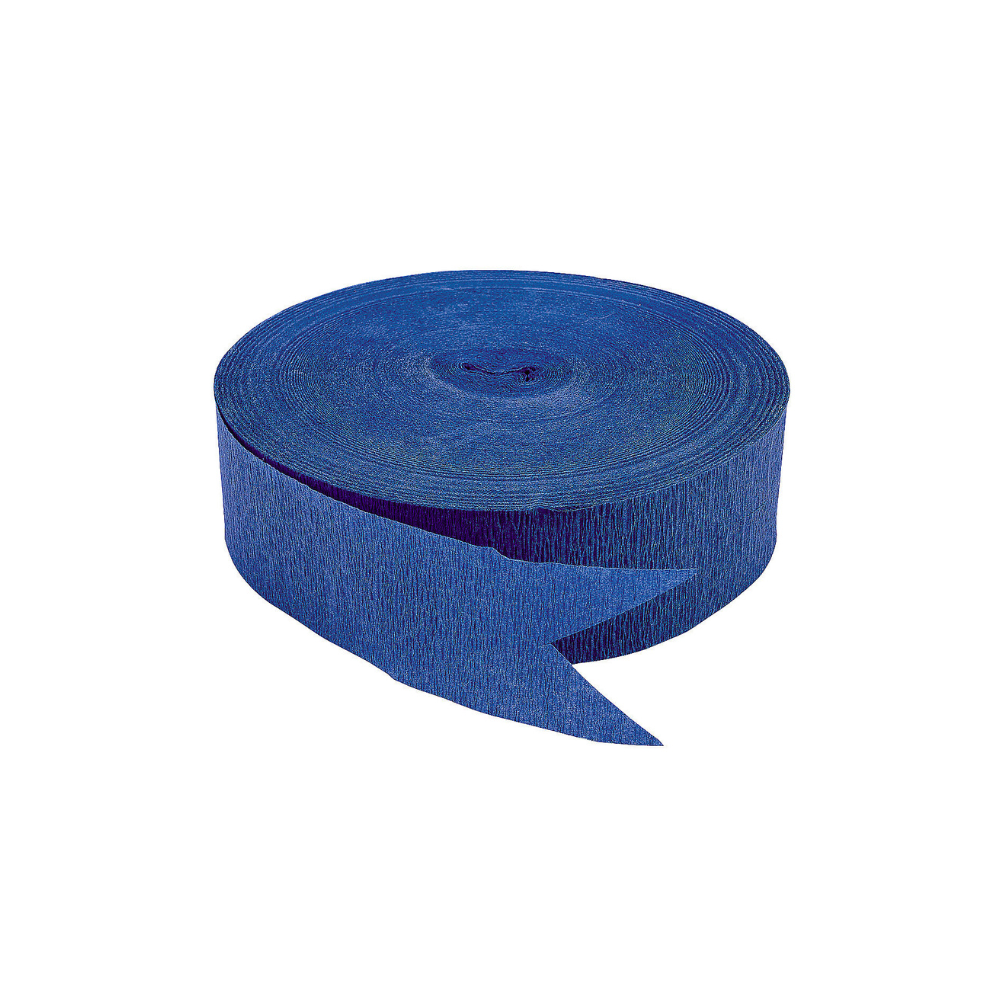 Superhero Crepe Paper Streamers, Jumbo Roll Set, blue crepe paper for superhero theme party