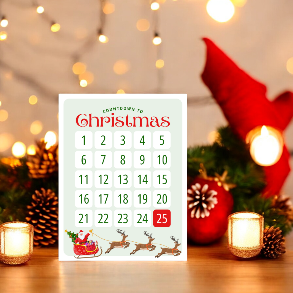 Holiday Countdown Calendar Posters, Set of 2