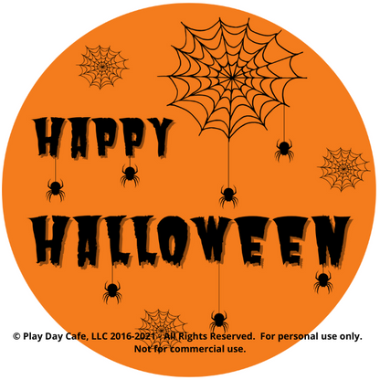 Happy Halloween Spider Sticker, Set of 12