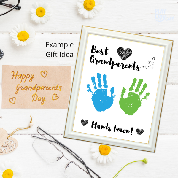 best grandparents in the world, child handprint craft