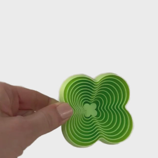 Clover-Shaped Layered Fidget Toy Bundle in light green  for St. Patrick's Day fun & stress relief video
