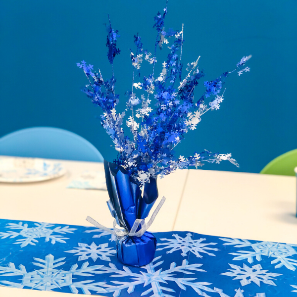 snow princess birthday table centerpiece
