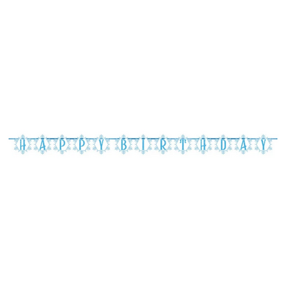 snow princess happy birthday banner
