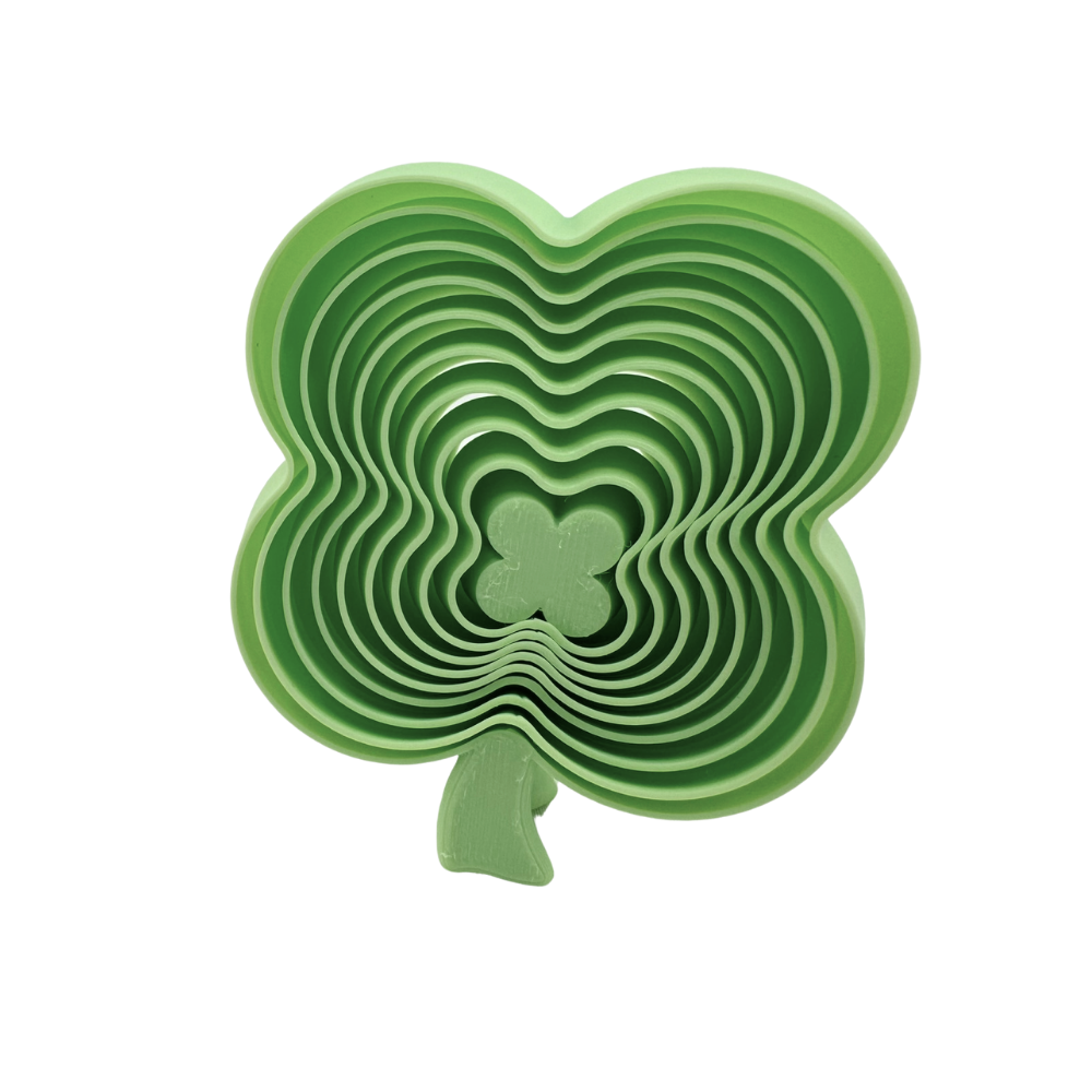 St. Patrick's Day clover fidget toy in light green