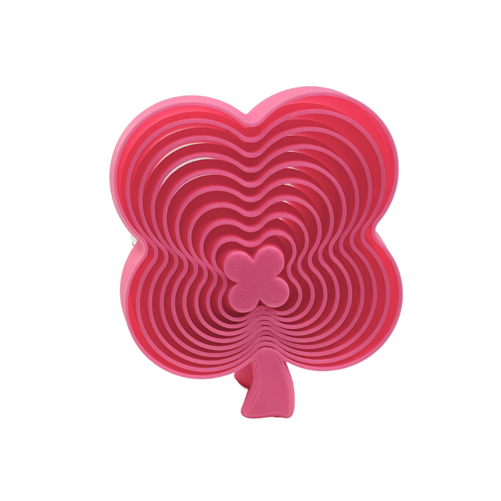 St. Patrick's Day clover fidget toy in pink