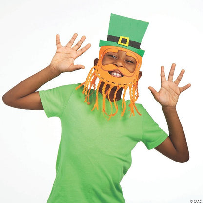 St. Patrick's Day Leprechaun Foam Mask Craft for Kids