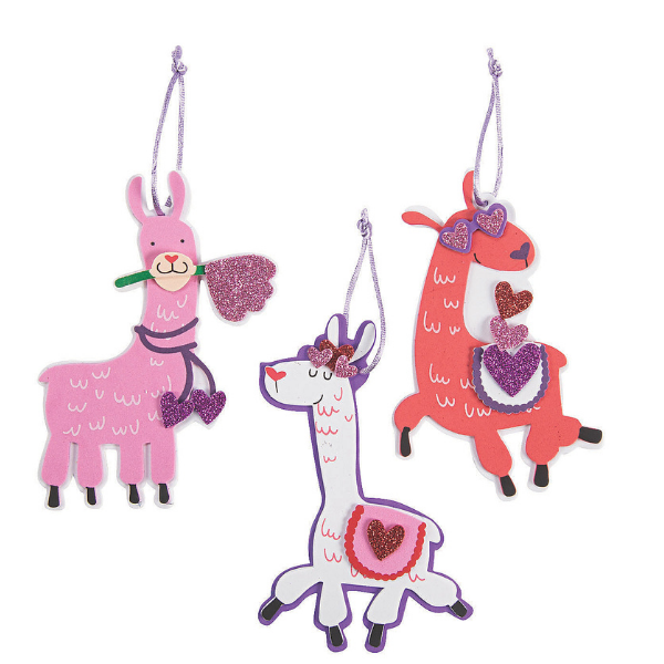 Valentine's Day Llama ornament crafts set of 12