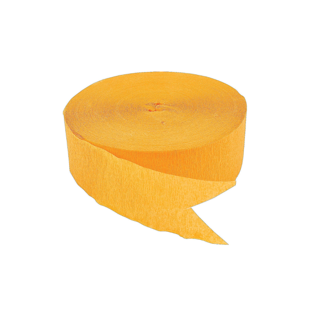 Superhero Crepe Paper Streamers, Jumbo Roll Set, yellow crepe paper for superhero theme party