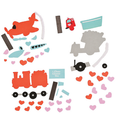 Valentine Transportation Magnet Craft (qty 3)