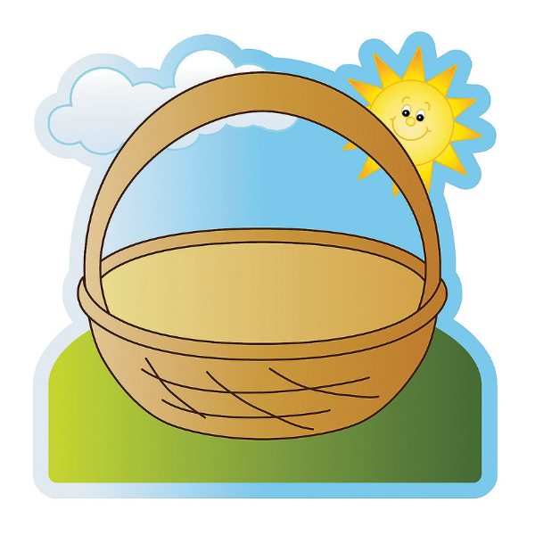easter bunny basket sticker scene craft to decorate your own easter bunny basket