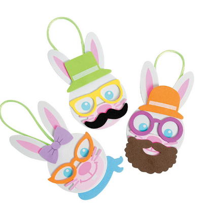 Silly Bunny Easter Ornament Craft  with FREE Digital Download (qty 6)