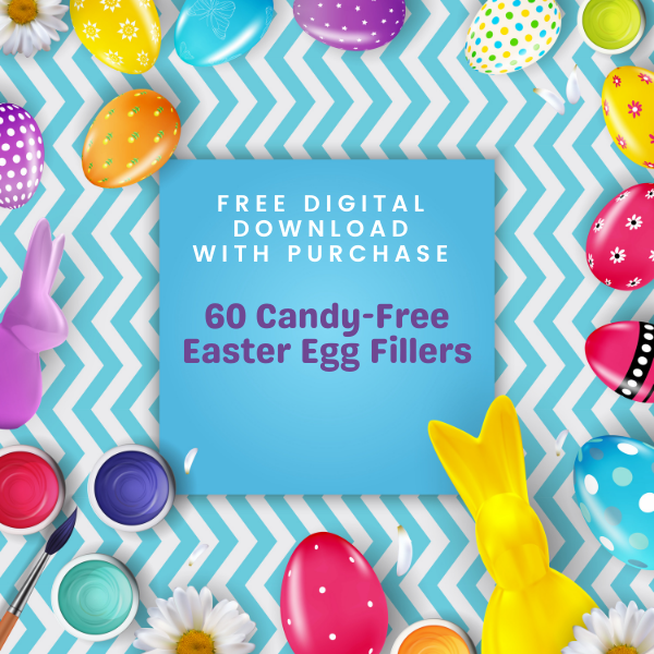 Easter Bunny Basket Sticker Scene Craft with FREE Digital Download, (qty 6)