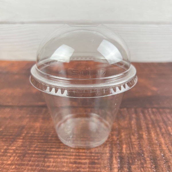 Clear Plastic Treat Cup with Dome Lid (9 oz), 8 count