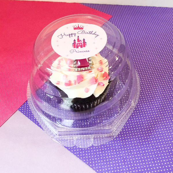 Single Compartment Cupcake Container with FREE Sticker Download, 8 count