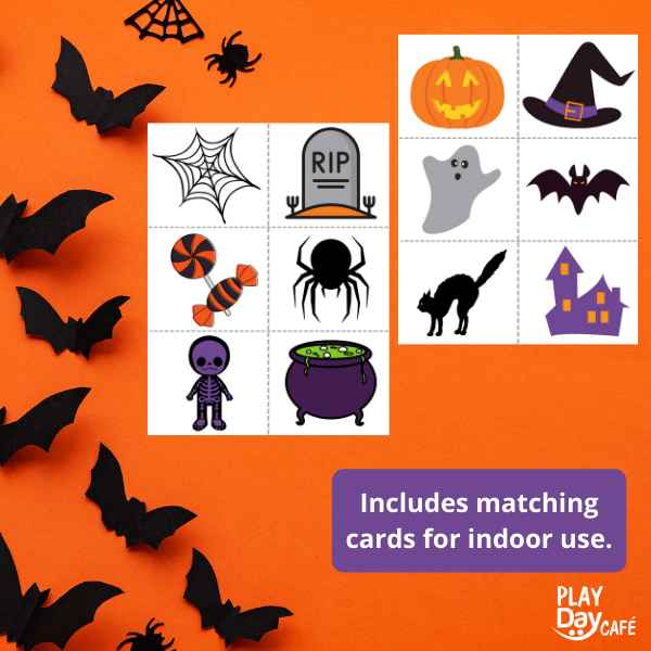 printable, halloween scavenger hunt indoor cards