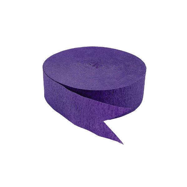 purple jumbo paper streamer roll in 500 feet