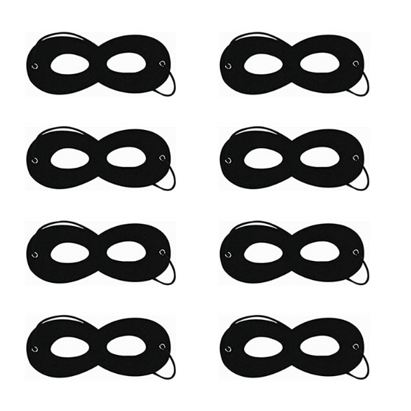 superhero birthday party favors black felt superhero masks